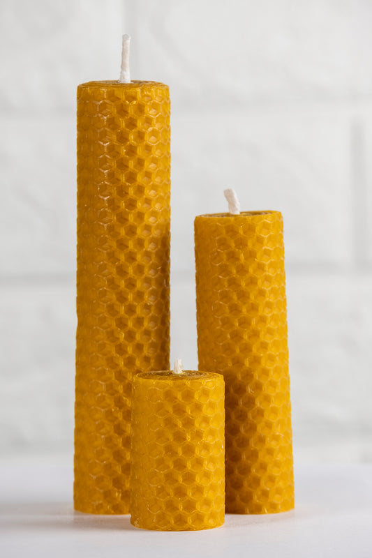 Honey Pillar Candle